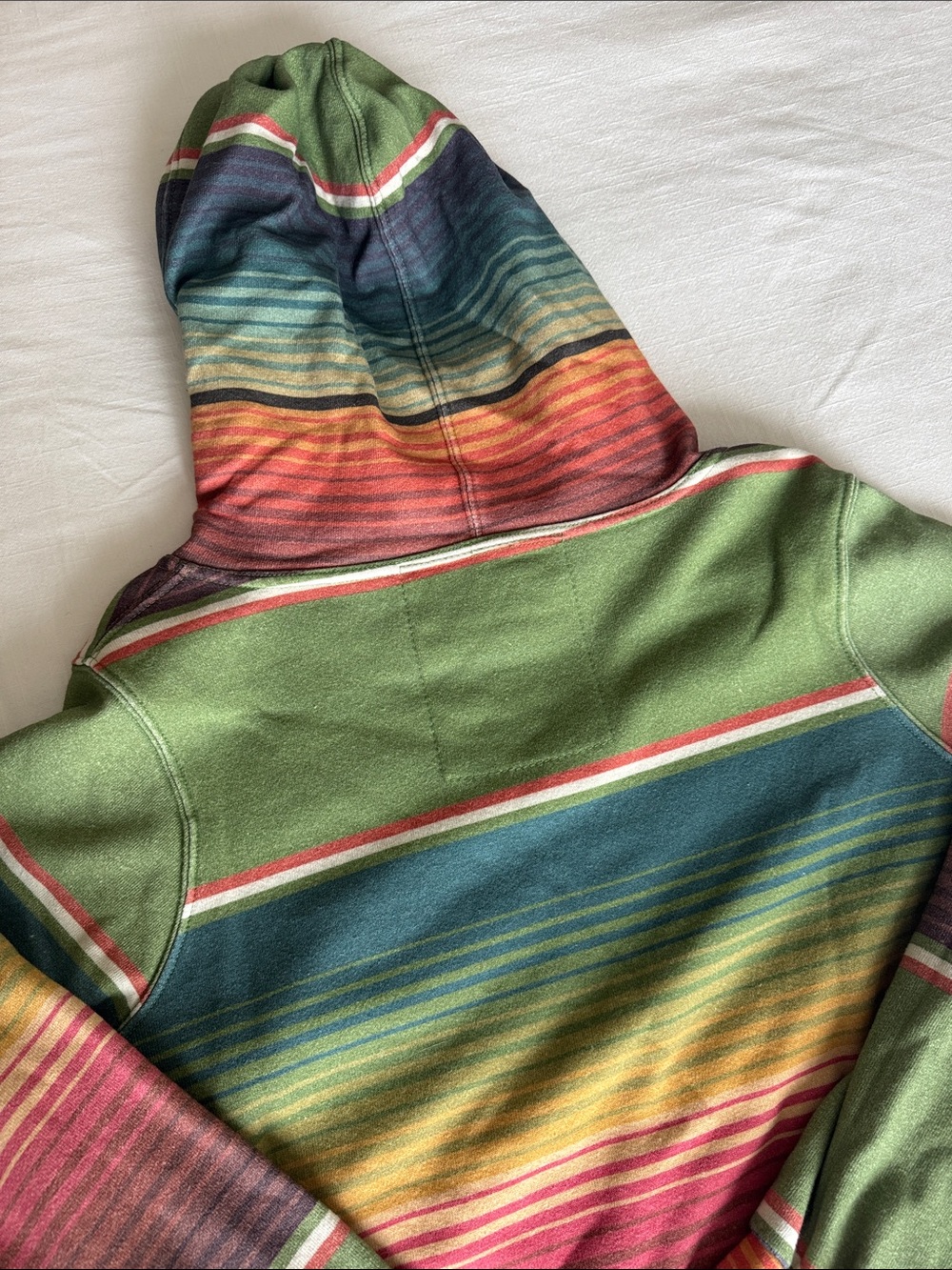 Aviator Nation Green Multi-Stripe Pullover Hoodie - Picture 6 of 6